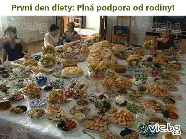 První den diety: Plná podpora od rodiny!