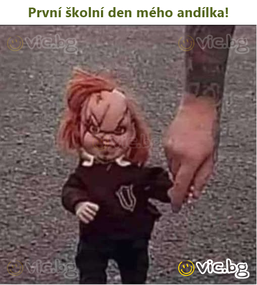 První školní den mého andílka!