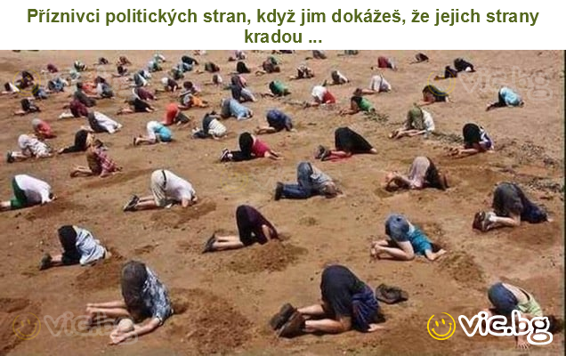 Příznivci politických stran, když jim dokážeš, že jejich strany kradou ...