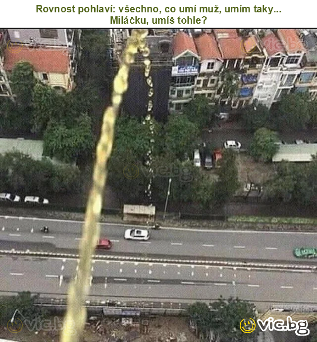 Rovnost pohlaví: všechno, co umí muž, umím taky...
Miláčku, umíš tohle?