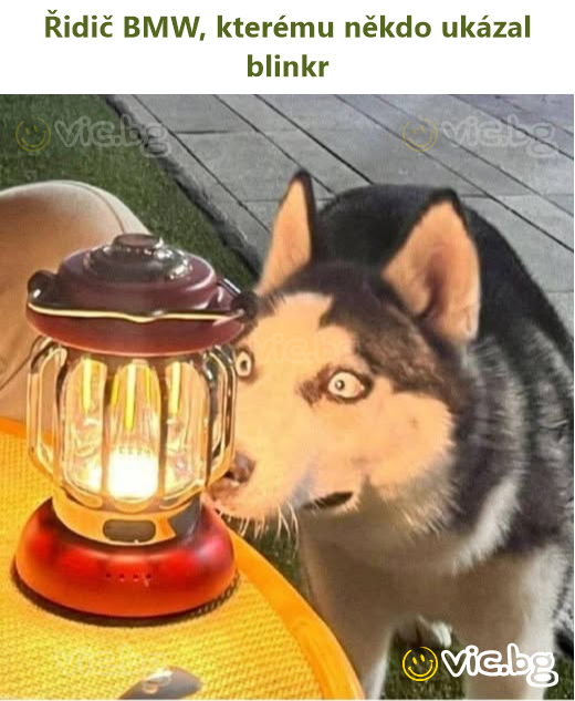 Řidič BMW, kterému někdo ukázal blinkr