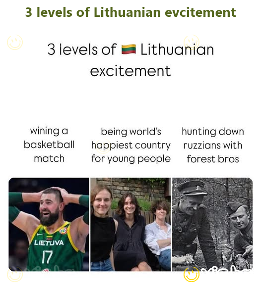 3 levels of Lithuanian evcitement