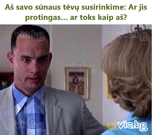 Aš savo sūnaus tėvų susirinkime: Ar jis protingas… ar toks kaip aš?