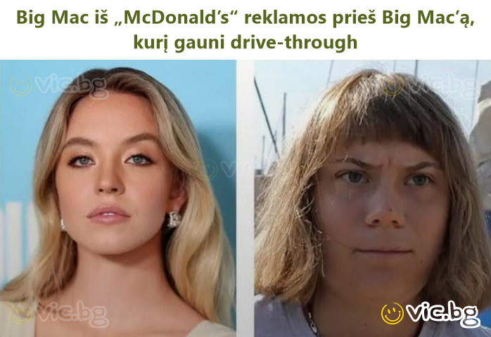 Big Mac iš „McDonald’s“ reklamos prieš Big Mac’ą, kurį gauni drive-through