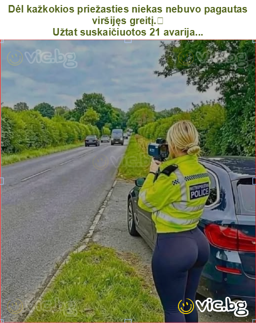Dėl kažkokios priežasties niekas nebuvo pagautas viršijęs greitį.
Užtat suskaičiuotos 21 avarija...