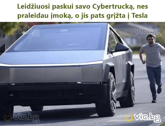 Leidžiuosi paskui savo Cybertrucką, nes praleidau įmoką, o jis pats grįžta į Tesla