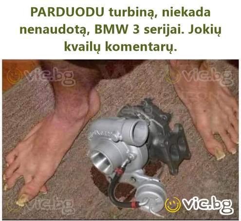 PARDUODU turbiną, niekada nenaudotą, BMW 3 serijai. Jokių kvailų komentarų.