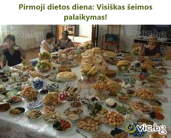 Pirmoji dietos diena: Visiškas šeimos palaikymas!