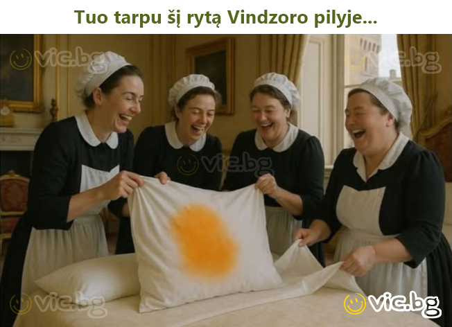 Tuo tarpu šį rytą Vindzoro pilyje...