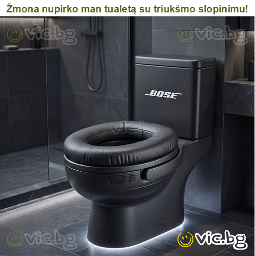 Žmona nupirko man tualetą su triukšmo slopinimu!