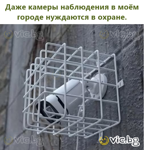 Даже камеры наблюдения в моём городе нуждаются в охране.