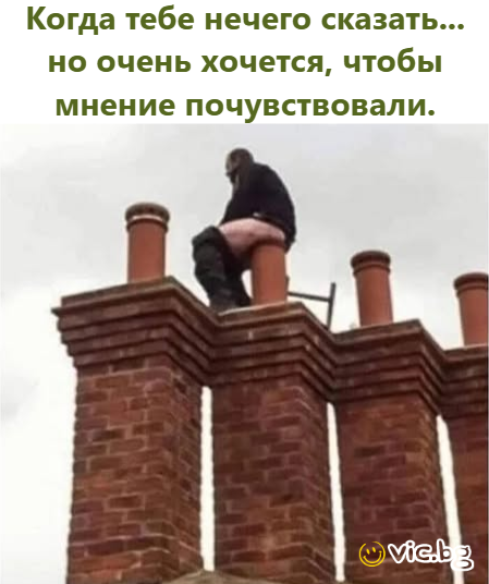 Когда тебе нечего сказать... но очень хочется, чтобы мнение почувствовали.