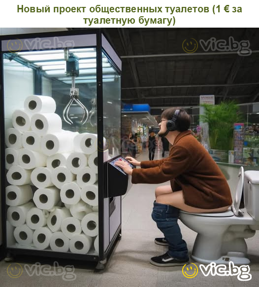 Новый проект общественных туалетов (1 € за туалетную бумагу)