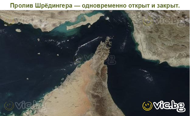 Пролив Шрёдингера — одновременно открыт и закрыт.