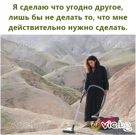 Я сделаю что угодно другое, лишь бы не делать то, что мне действительно нужно сделать.