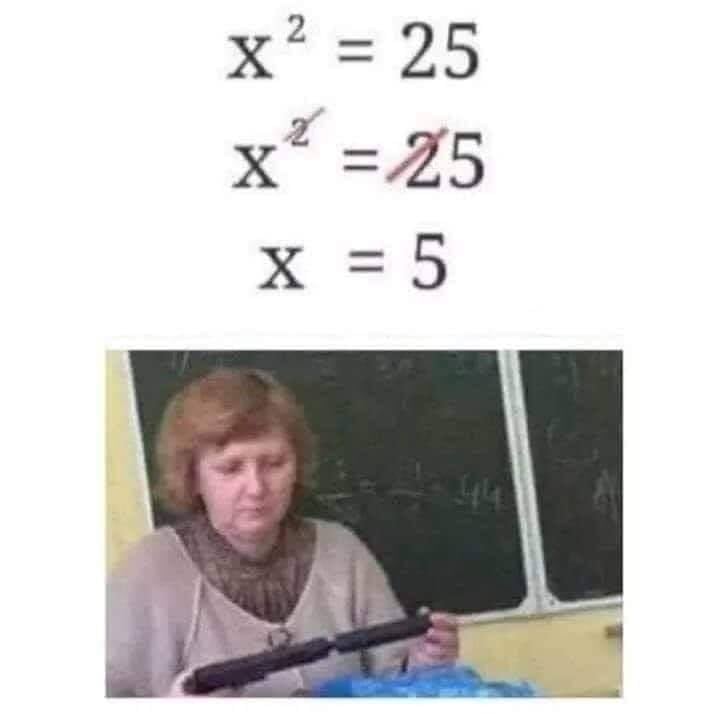 x^2 = 25 