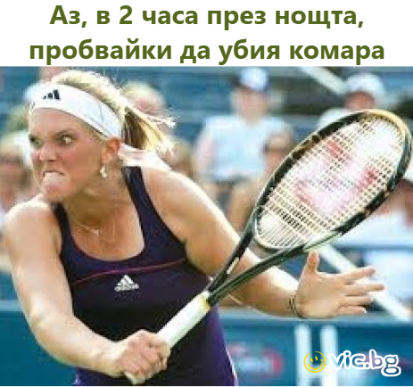 Аз, в 2 часа през нощта, пробвайки да убия комара