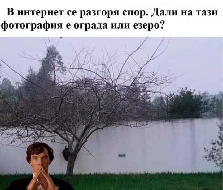 В интернет се разгоря спор. Дали на тази Фотография е ограда или езеро?