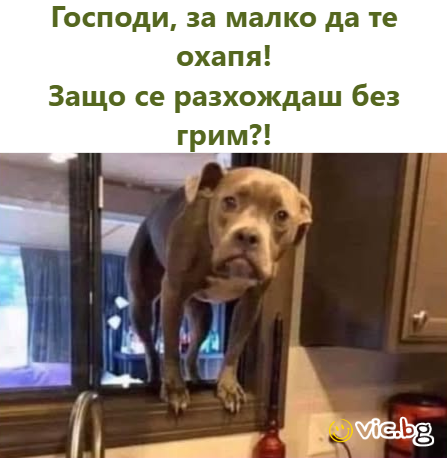 Господи, за малко да те охапя! Защо се разхождаш без грим?!