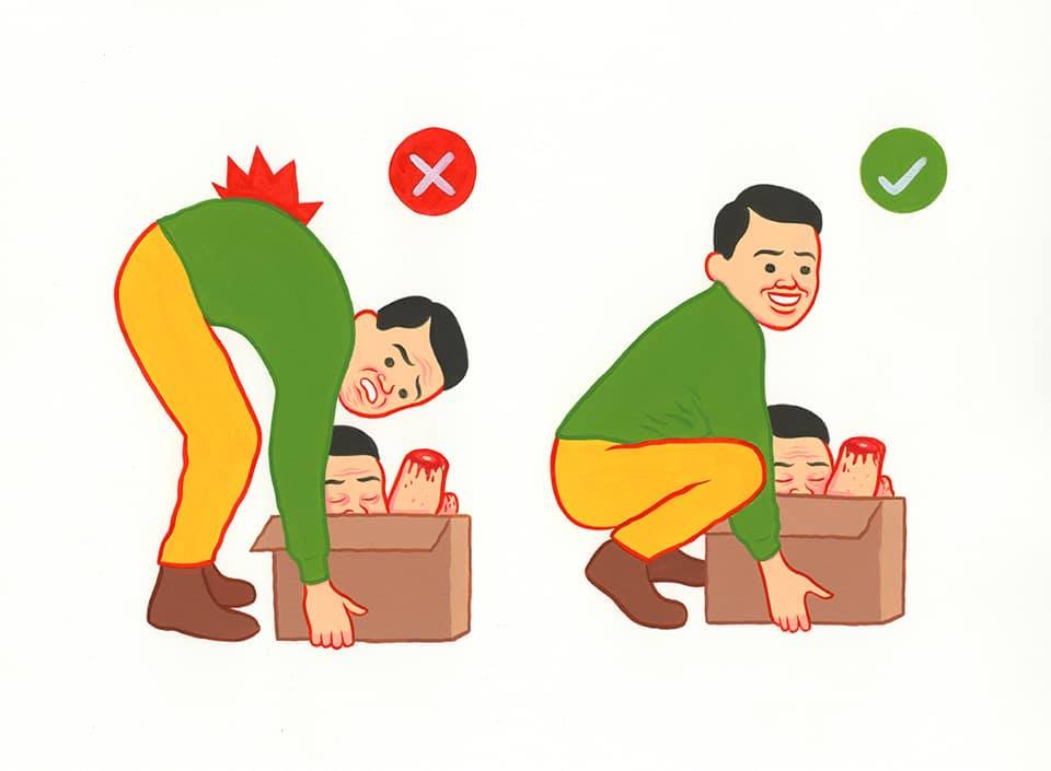 Как да вдигнем тежък кашон