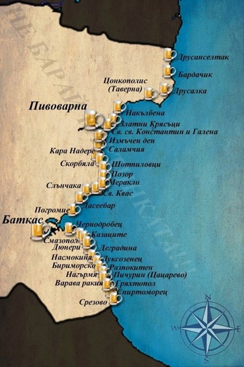 Карта на българското черноморие