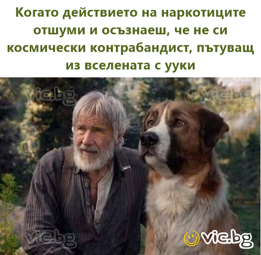 Когато действието на наркотиците отшуми и осъзнаеш, че не си космически контрабандист, пътуващ из вселената с ууки