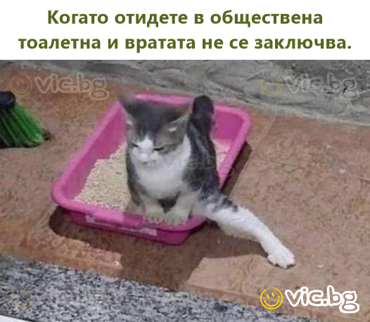 Когато отидете в обществена тоалетна и вратата не се заключва.