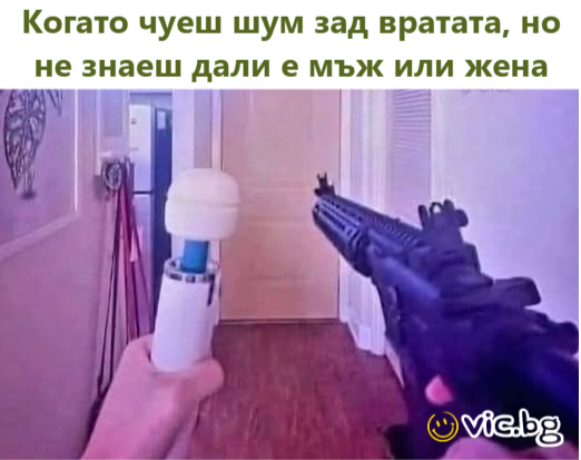 Когато чуеш шум зад вратата, но не знаеш дали е мъж или жена