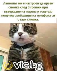 Лаптопът ми е настроен да прави снимка след 3 грешки при въвеждане на парола и току-що получих съобщение на телефона си с тази снимка.