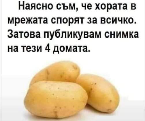 Наясно съм, че хората в мрежата спорят за всичко, Затова публикувам снимка на тези 4 домата