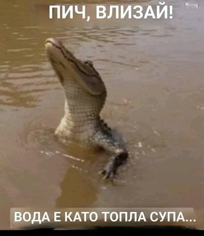 Пич, Влизай! Водата е топла като супа!