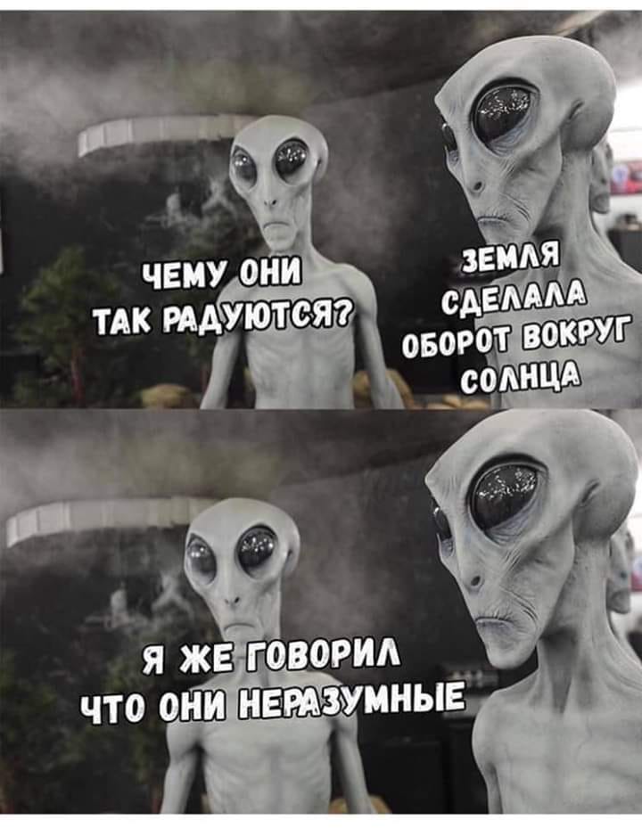 - Чему они так радуются? - Земля сделала оборот вокруг солнца.