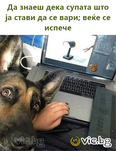 Да знаеш дека супата што ја стави да се вари; веќе се испече