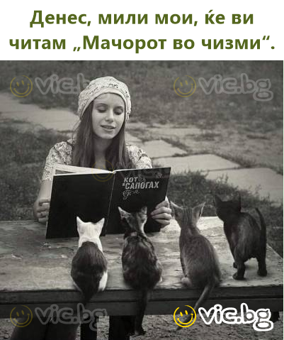 Денес, мили мои, ќе ви читам „Мачорот во чизми“.