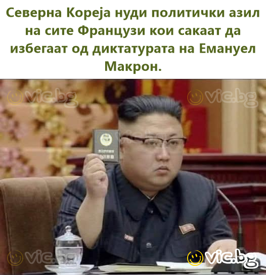 Северна Кореја нуди политички азил на сите Французи кои сакаат да избегаат од диктатурата на Емануел Макрон.
