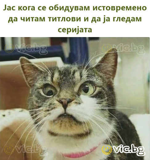Јас кога се обидувам истовремено да читам титлови и да ја гледам серијата