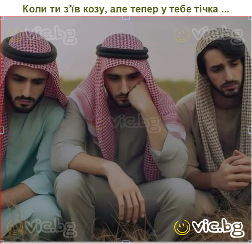 Коли ти з’їв козу, але тепер у тебе тічка ...