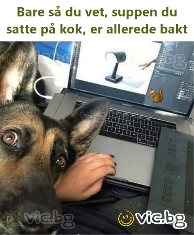 Bare så du vet, suppen du satte på kok, er allerede bakt