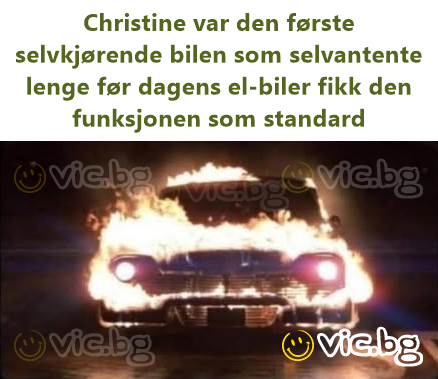 Christine var den første selvkjørende bilen som selvantente lenge før dagens el-biler fikk den funksjonen som standard