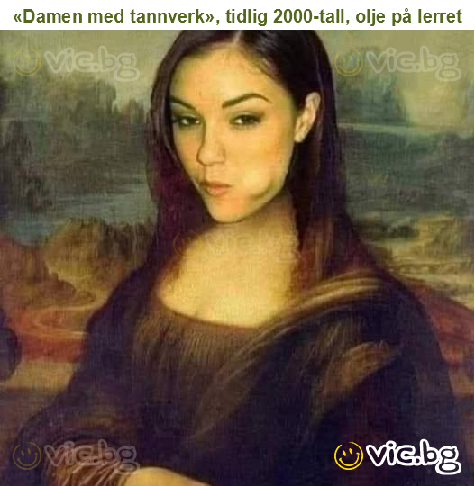 «Damen med tannverk», tidlig 2000-tall, olje på lerret