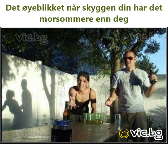 Det øyeblikket når skyggen din har det morsommere enn deg