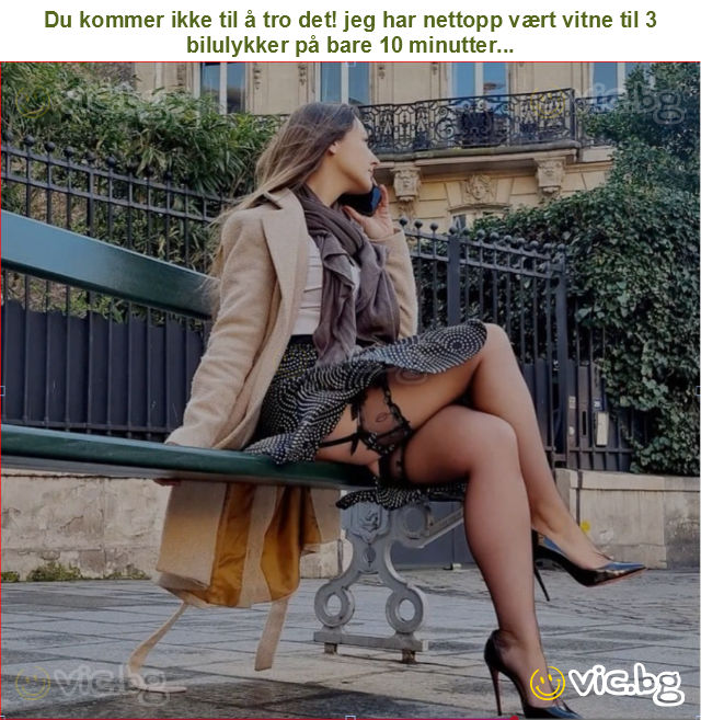 Du kommer ikke til å tro det! jeg har nettopp vært vitne til 3 bilulykker på bare 10 minutter...