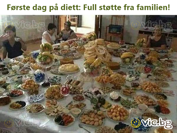 Første dag på diett: Full støtte fra familien!