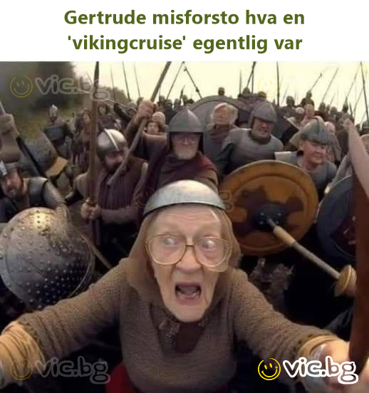 Gertrude misforsto hva en 'vikingcruise' egentlig var