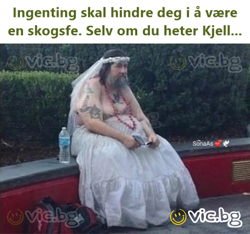 Ingenting skal hindre deg i å være en skogsfe. Selv om du heter Kjell...