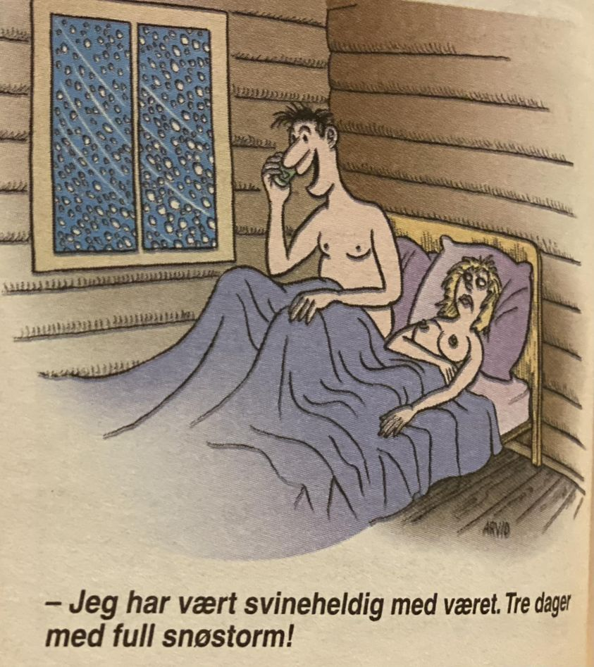 - Jeg har vært svineheldig med været. Tre dager med full snostorm!