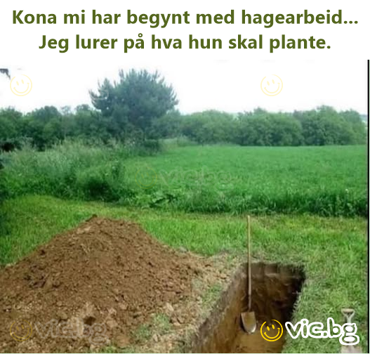Kona mi har begynt med hagearbeid... Jeg lurer på hva hun skal plante.
