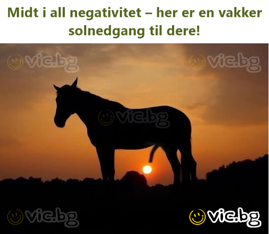 Midt i all negativitet – her er en vakker solnedgang til dere!