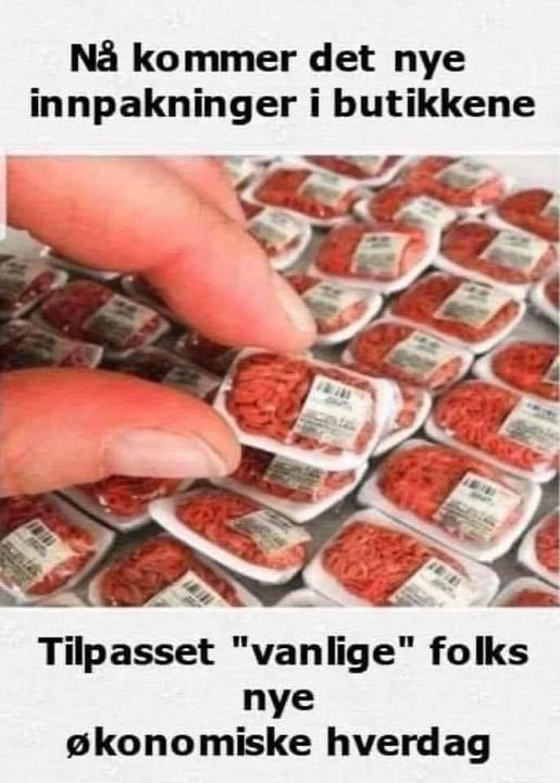 Na kommer det nye innpakninger i butikkene. Tilpasset "vanlige" folks nye okonomiske hverdag