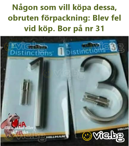 Någon som vill köpa dessa, obruten förpackning: Blev fel vid köp. Bor på nr 31